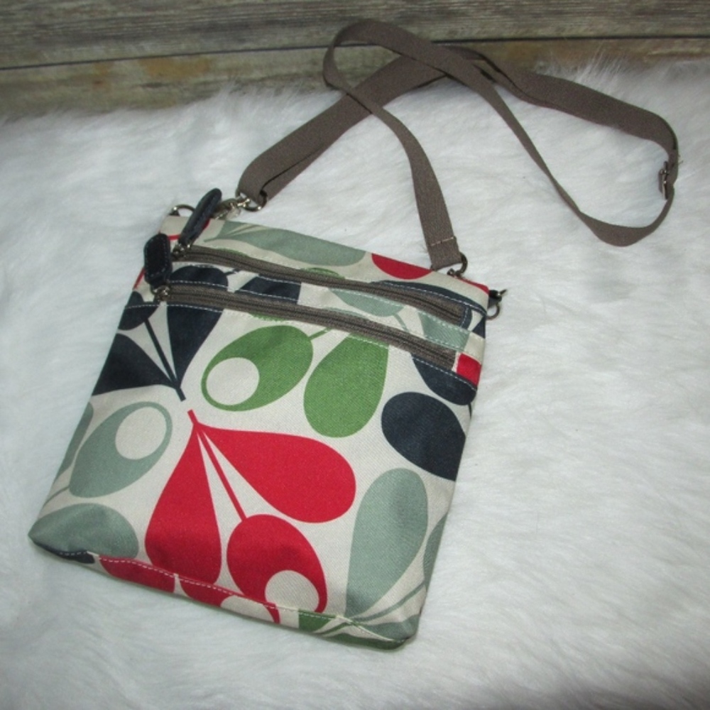Orla Kiely Acron Cup Multi-Color Print Crossbody - Picture 6 of 8
